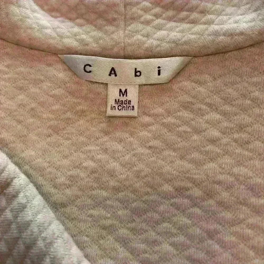 CAbi oatmeal medium zippered moto style jacket slash pockets shawl collar - Picture 6 of 8